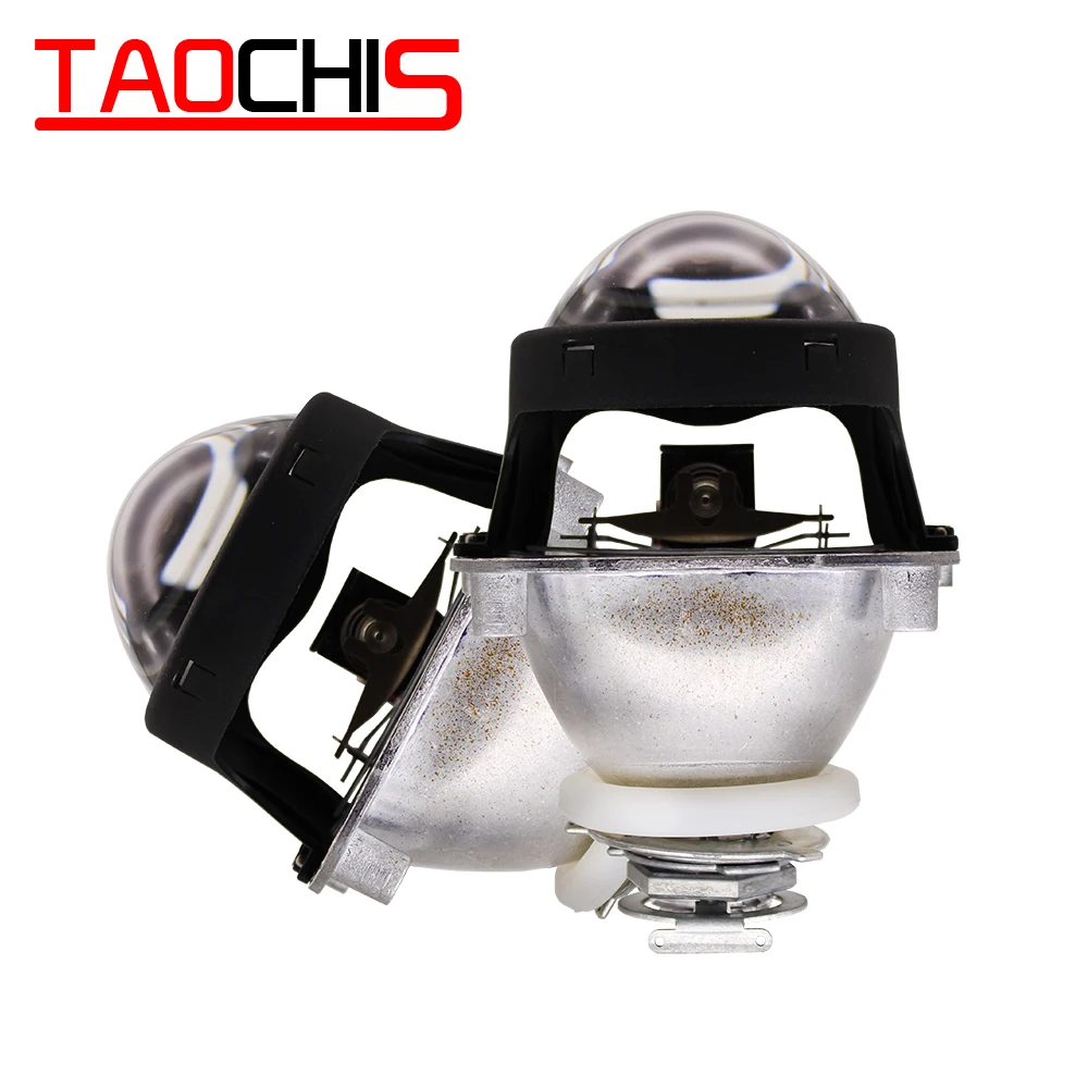 US $28.53 TAOCHIS 25 Inch WST Mini Headlight Bi xenon Projector Len H4 H7 Socket For DIY Retrofit Lamp Motorcycle High Low Beam H1 HID