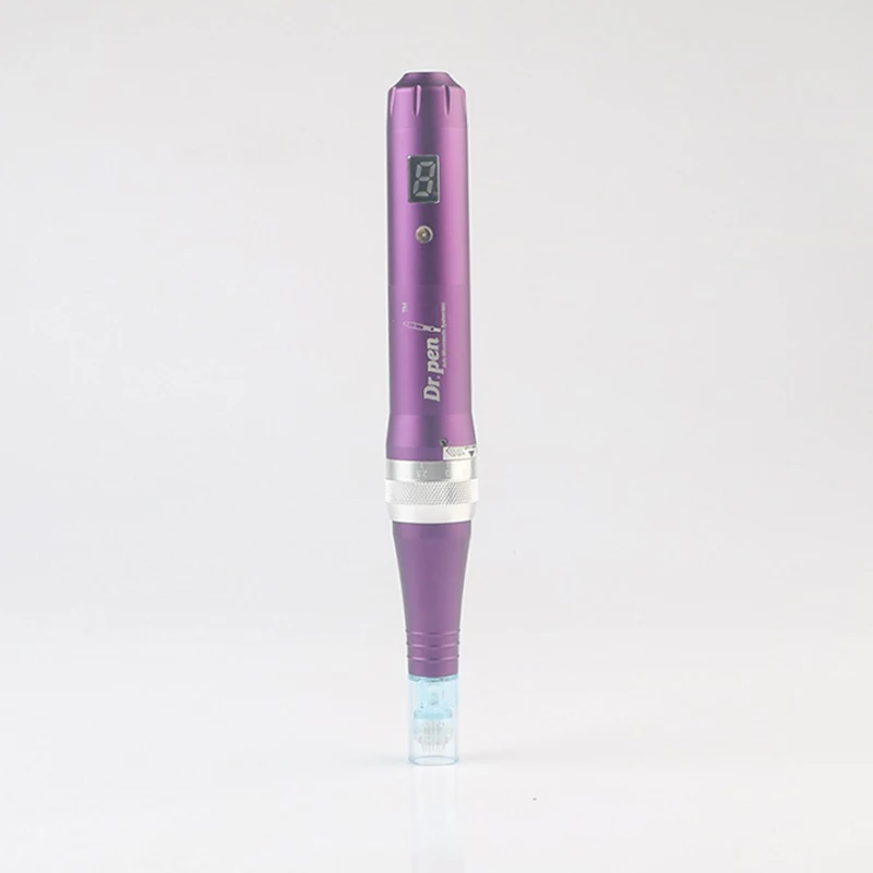 Новейшая dr. pen X5-C Проводная микроиглы терапия система ручка для мезотерапии с винтом и иглой картридж цифровой дисплей экран Дерма ручка