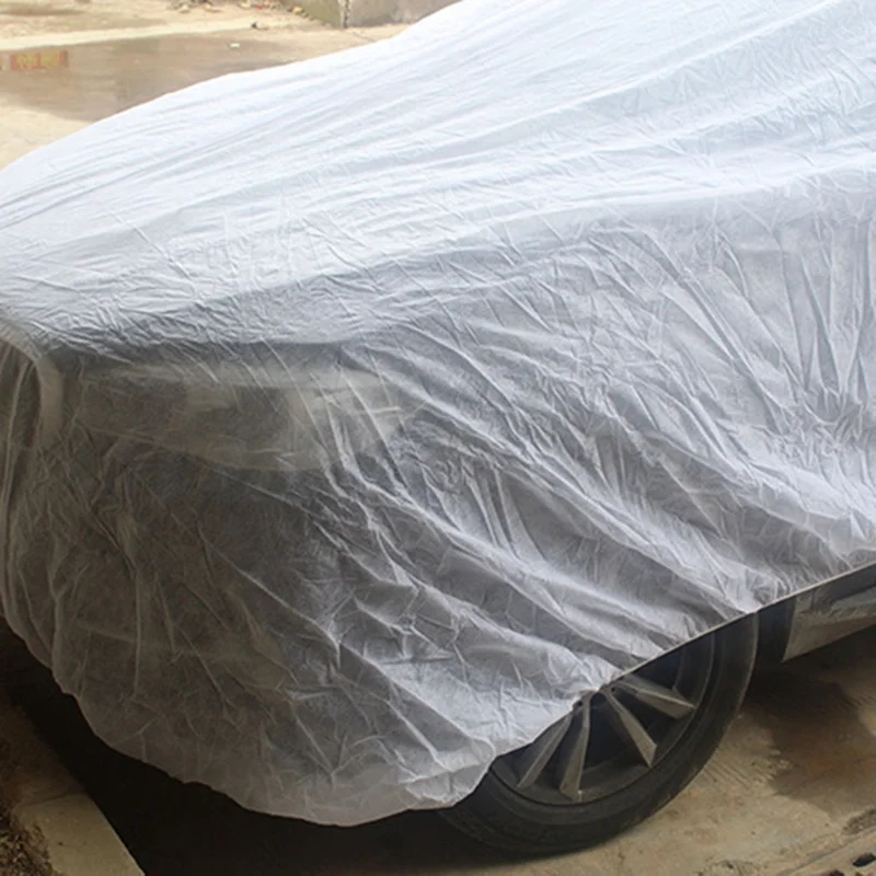 Универсальный автомобильный одноразовый чехол для автомобиля из нетканого материала, прозрачный пылезащитный чехол для автомобиля, дождевые чехлы
