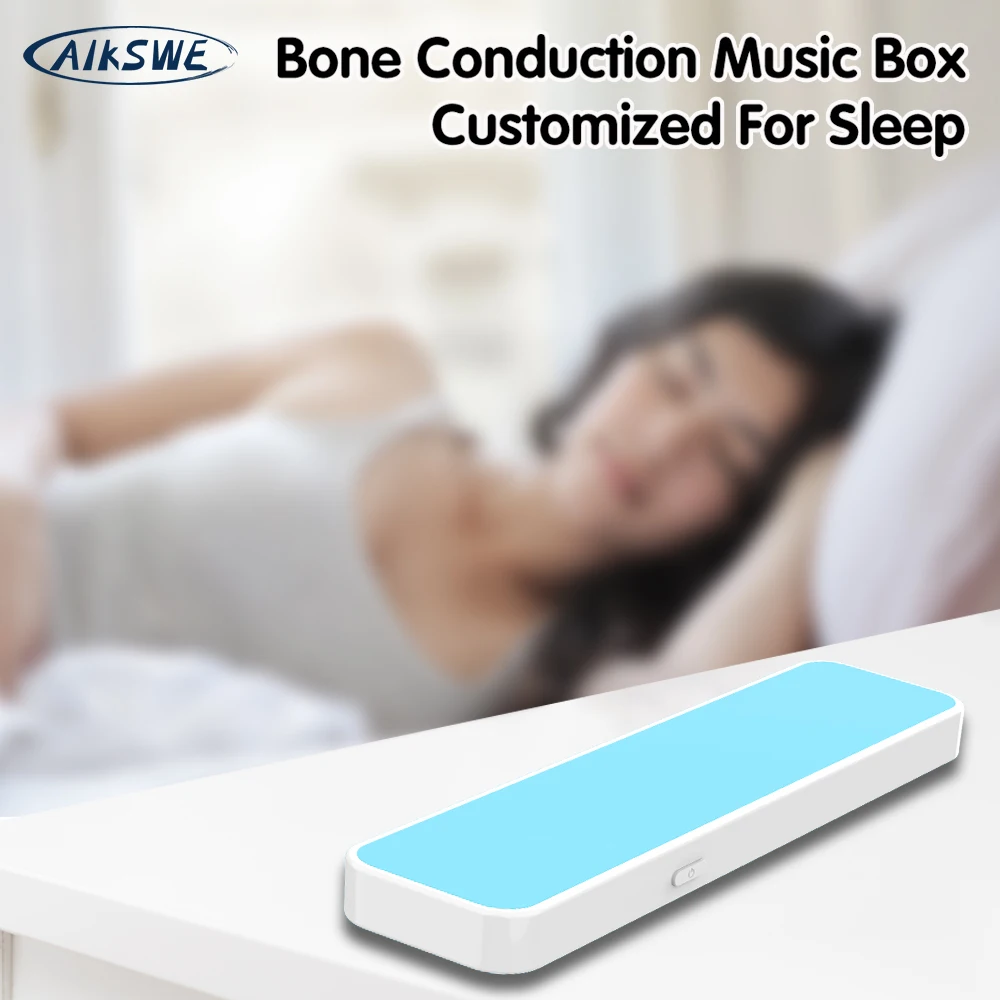 AIKSWE Bone Conduction Bluetooth Music Box Wireless Portable Speaker Stereo Bass Under Pillow Improve Sleep For TikTok Facebook - ANKUX Tech Co., Ltd