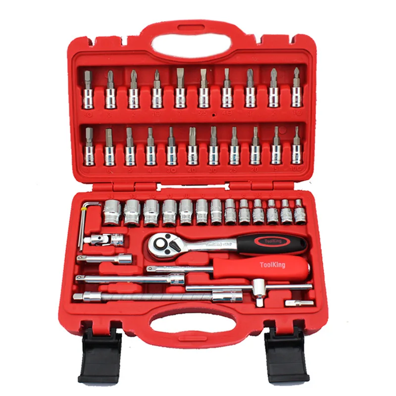 

Tai gong 46 Pieces of Vanadium Steel Sleeve Repair Tool Packaged Combination Auto Repair Tools Socket Wrench Hardware Tools