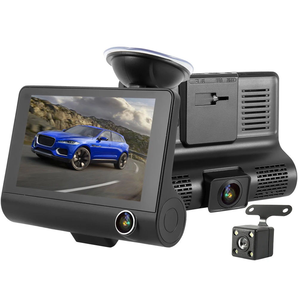 

Car DVR Dash Cam G-sensor Rear View 3 Camera Lens 1080P HD Car Rearview Mirror 170 Degree Night Vision Registrator Dashcam