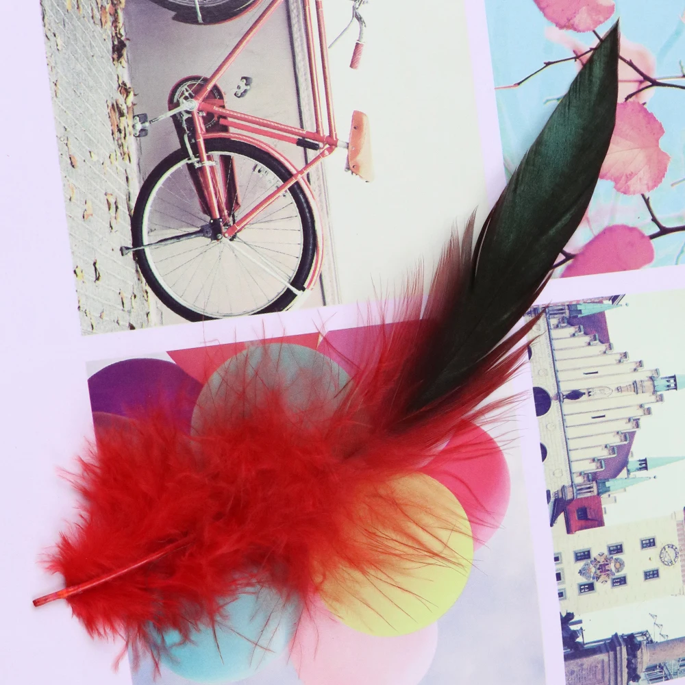 50 Stück/Packung Schwarze Hahnenfedern, gefärbt, bunte natürliche Fasanenfedern, 15-20 cm/6-8 Zoll, Kostümparty-Dekorationsfedern für Bastelarbeiten – Detail 13