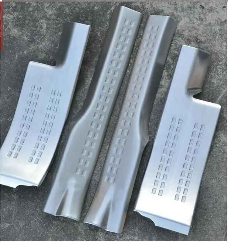 Stainless steel door sill strip 2013- for MITSUBISHI OUTLANDER Threshold trim welcome pedal Scuff plate cover film