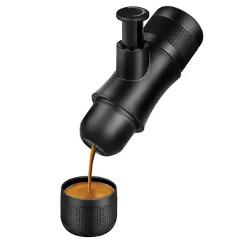 

Black Plastic Durable Portable Mini Manual Espresso Machine 100Ml Hand Held Coffee Maker For Home Office Travel Outdoor