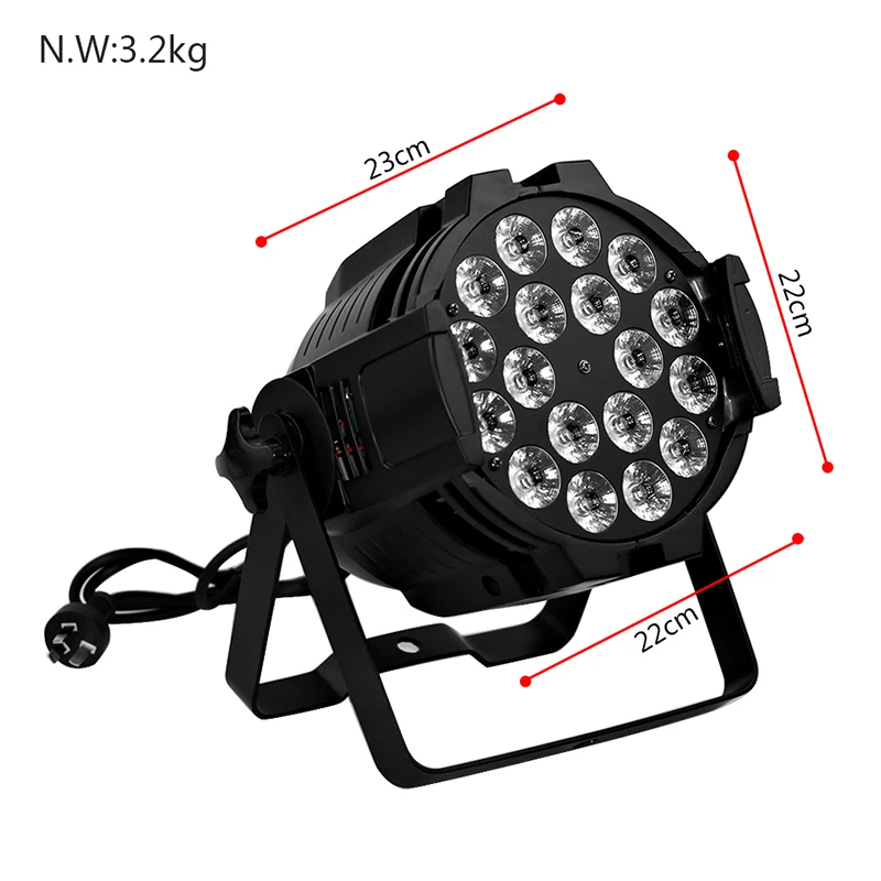 Не взимается 18x18 Вт RGBWA УФ 6in1 Led Par огни 25 градусов свадьбы Рождества 6/9CH