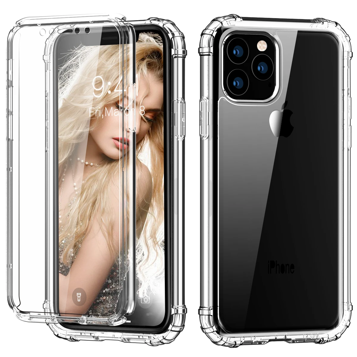 

Case for iPhone 11 Pro Max 2019 Built in Screen Protector Full Body Shockproof Dual Layer High Impact Protective Plastic+TPU