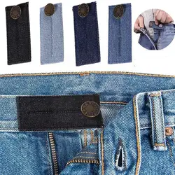 Extensores elásticos botões estendidos ajustável multi fivela diy jeans usar calças de pressão extensão prendedor roupas denim cintura g4s2