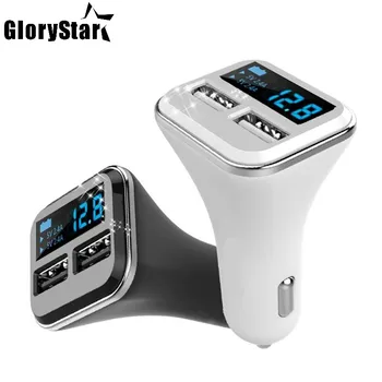 

Dual USB Car Charger Automobiles Cigarette Lighter Charging Adapter for Phone Tablet PC MP3 Player with LED Display DC 4.8A 5V
