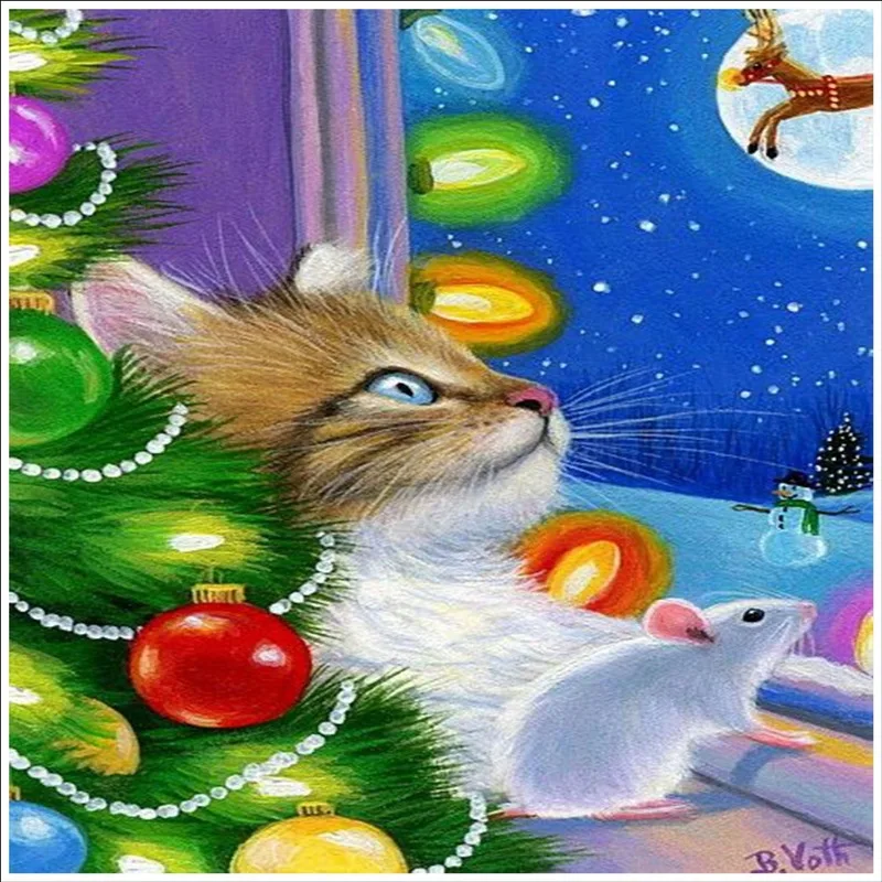 Merry Christmas печатная Подушка с рисунком кошки Модель декоративных подушек для дивана подушка 45x45 см домашний декор - Цвет: E