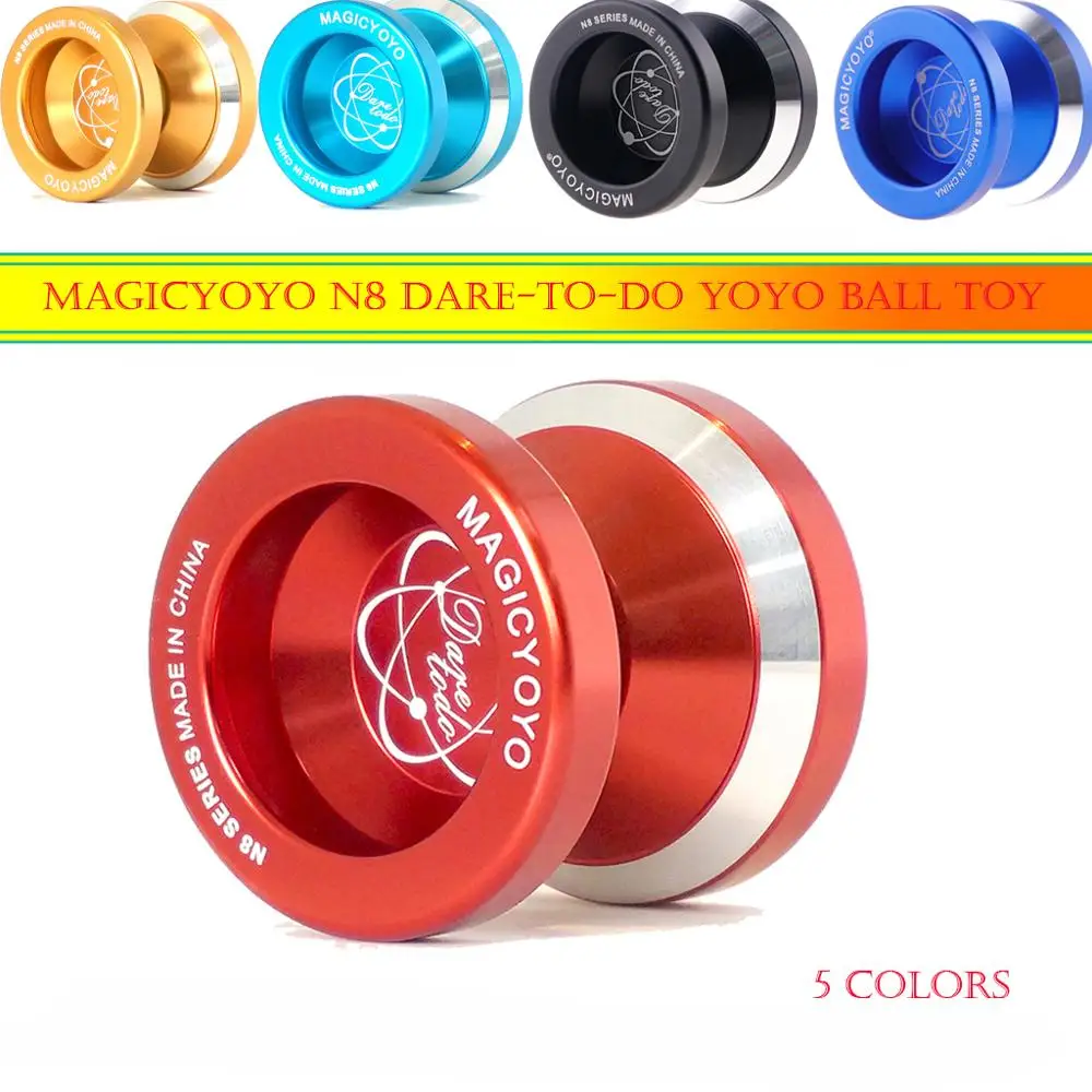 

MAGICYOYO N8 DARE-TO-DO Aluminum Metal Professional Yo-Yo D47mm Width 41.4mm 8-ball bearing with rope YO-YO Toys Gift For Kids