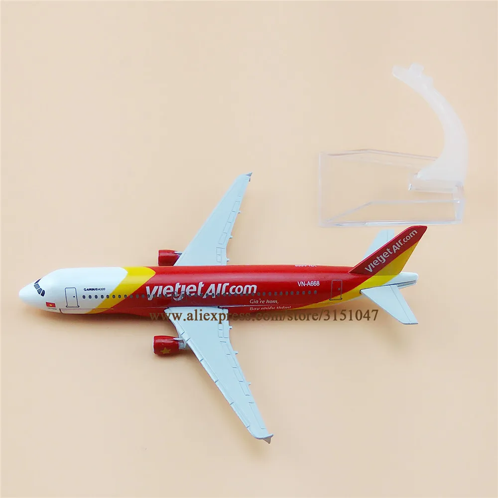 16 см Air Vietnam Viethet A320 аэробус 320 авиалинии металлический фотосамолет|Статуэтки и