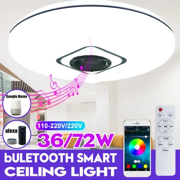 

Modern RGB LED Ceiling Light Home Lighting 36W 72W Wifi APP bluetooth Music Light Bedroom Lamp Smart Ceiling Lamp+Remote Control