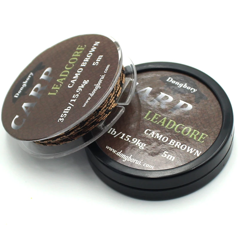 

5M Carp Fishing Line Leadcore Carp Hooklink Braided 12 Strands Lead Core Leader Quick Sinking Carp Line Camouflage Carp Rig Wire