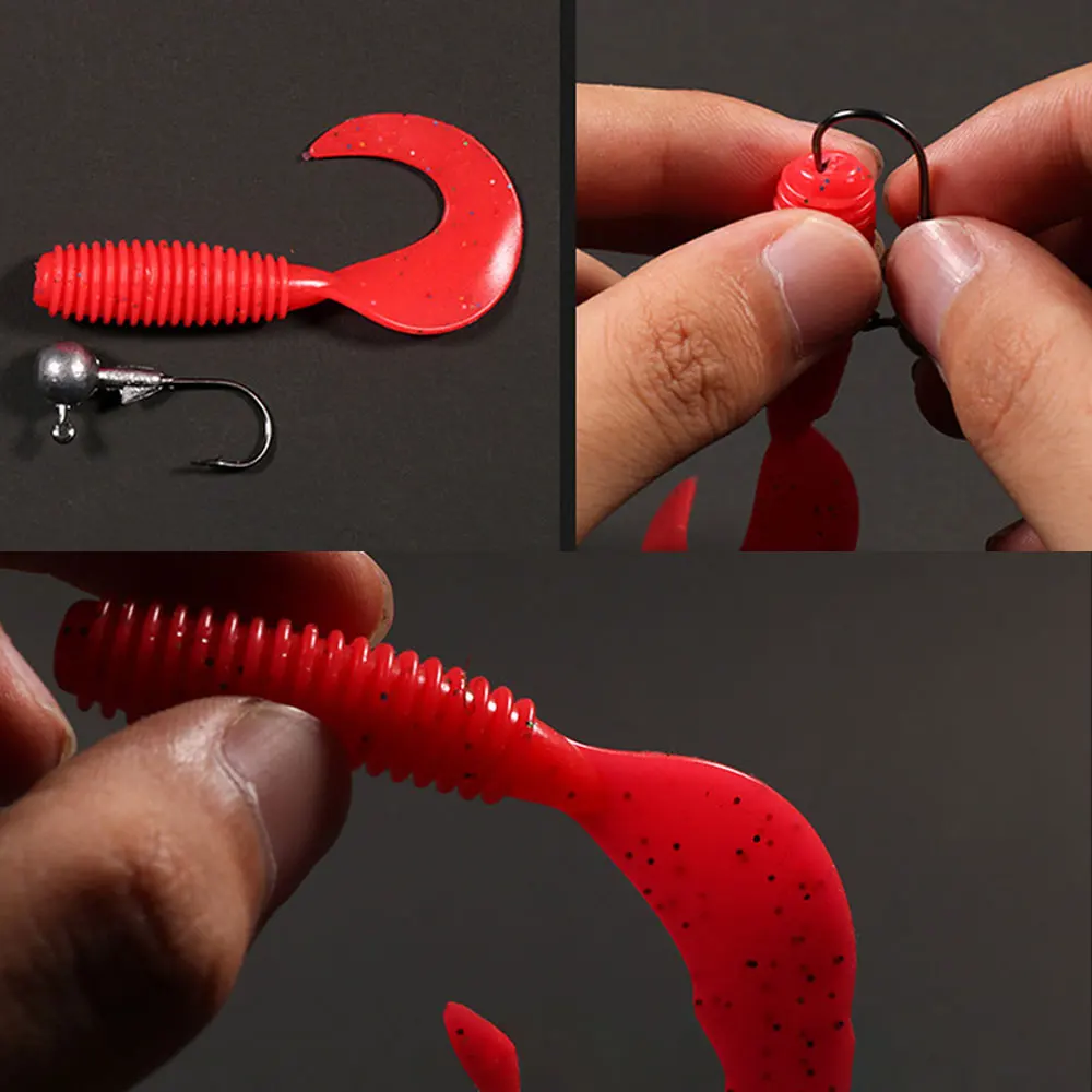 AS 50pcs T  Ʈ ̳   5.5cm6.5cm7.5cm Texan Jig Softjerk Wobbler Shiner ׾̽ ΰ Ǹ Swimbait