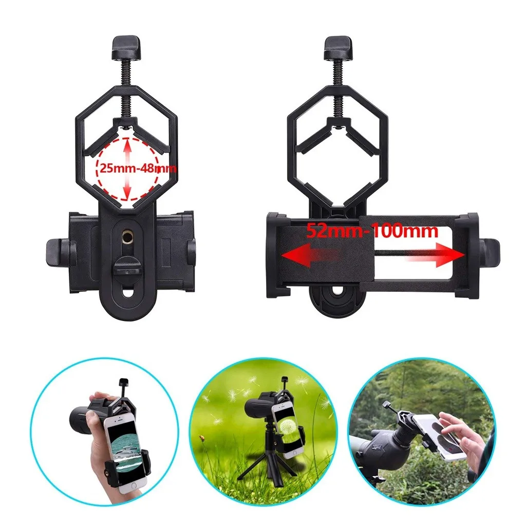 Telescope mobile phone multi-function bracket Binocular Telescope Phone Mount Adapter Holder Microscope fits Almost Smartphone#e