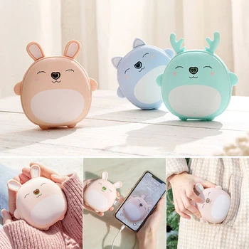 

New Cartoon Winter Mini Hand Warmer Powers Bank Portable Hand Warmer Heater Charging Waterless USB Mini Pocket Warmer New