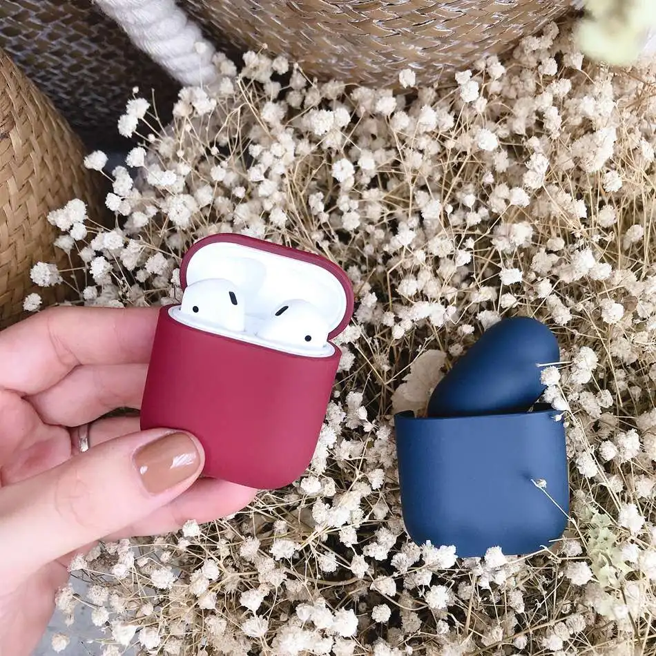 

Scrub Case For AirPods Case Hard Silixone Wireless Bluetooth Headphone Case For AirPod2 Case Earphone Protective Case For AirPod