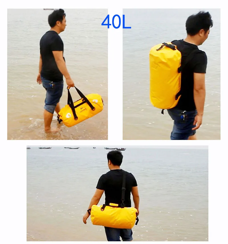 Outdoor Swimming Waterproof Duffle Bag for Motorcycle Tail Bag Riding Cycling Gym Kayaking Boating Rafting Fishing Camping