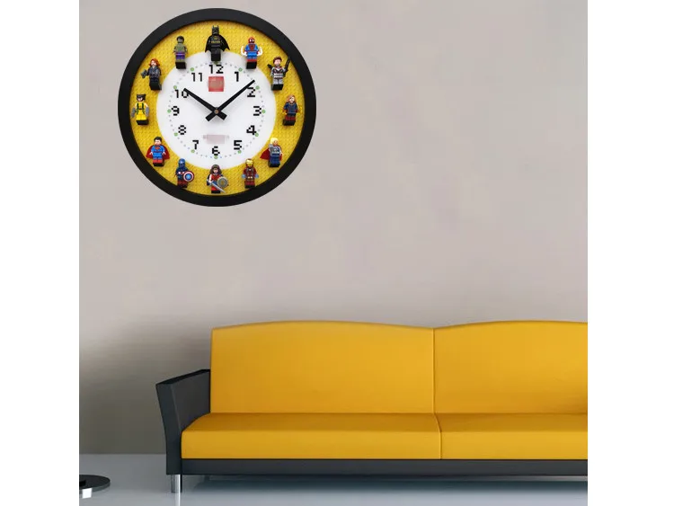 12 дюймов DIY бесшумные настенные часы с героями мультфильмов супер герой Мститель