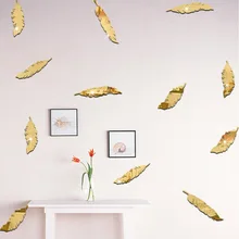 JM187 экологически чистый мультфильм перо зеркало настенная наклейка украшения настенные Стикеры, горячие продажи поставляется с жевательной резиной