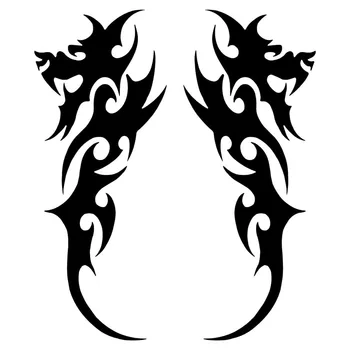 

Dawasaru 2X Tribal Dragon Fashion Car Sticker Waterproof Personalized Decal Laptop Motorcycles Auto Decoration PVC,18cm*7cm