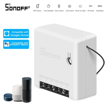 

Sonoff MINI DIY Smart Switch Small Body Remote Control Wifi Smart Home Switch Support External Switch Work With Alexa Google