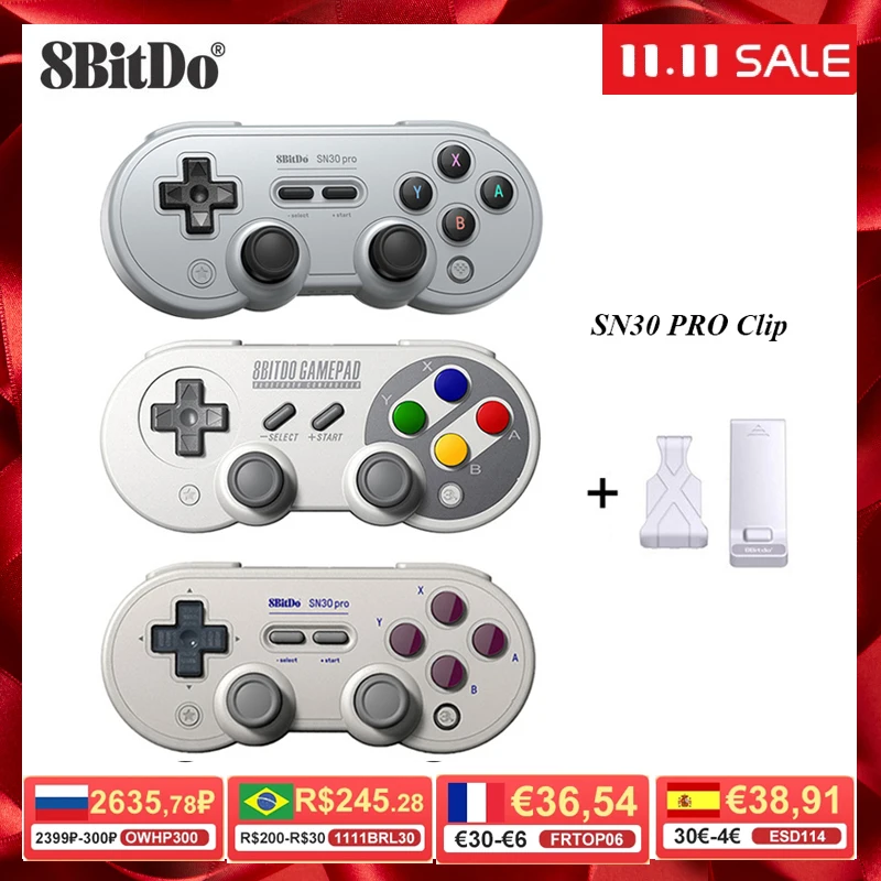 Беспроводной Bluetooth геймпад 8BitDo SF30 Pro SN30 контроллер с джойстиком для Windows Android macOS