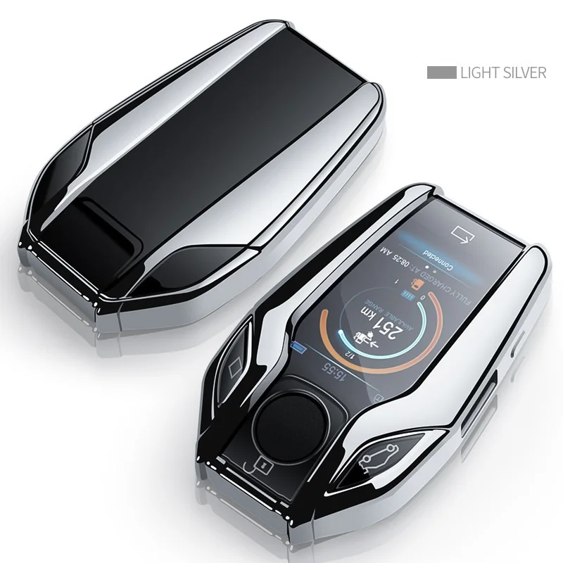 Key Case Key Case Cover Car Key Shell Flip Key Fob Shell Car Key Blocker Car Key Shielding Box Faraday Key Fob Protector TPU Car Fully Key Case LED Display Key Cover Case For BMW 5 7 series G11 G12 G30 G31 G32 i8 I12 I15 G01 X3 G02 X4 G05 X5 G07 X7