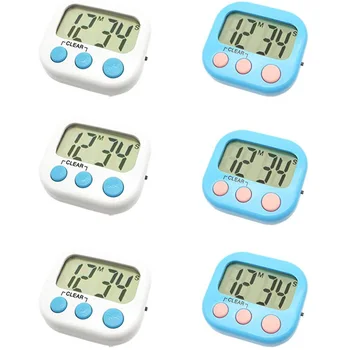 

6 Pack Digital Timer for Teacher Small Timers for Kids LCD Display for Classroom, Homework, Exercise