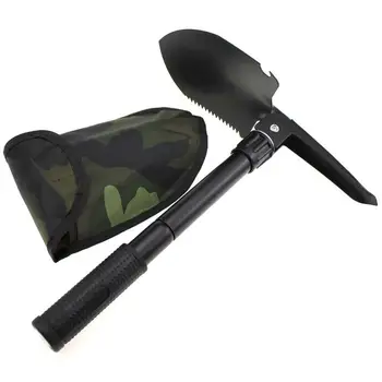 

HobbyLane Military Portable Folding Beach Shovel Survival Spade Trowel Dibble Pick Emergency Garden Camping Outdoor Tool Hot