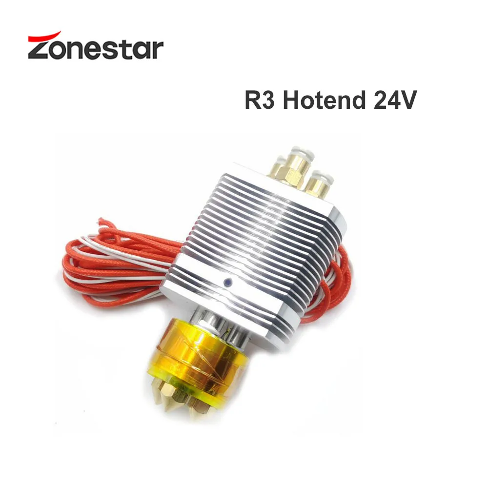 Трехцветный Hotend 3 в 3-OUT сопло ZONESTAR с тройным Экструдером 0 4 мм детали для