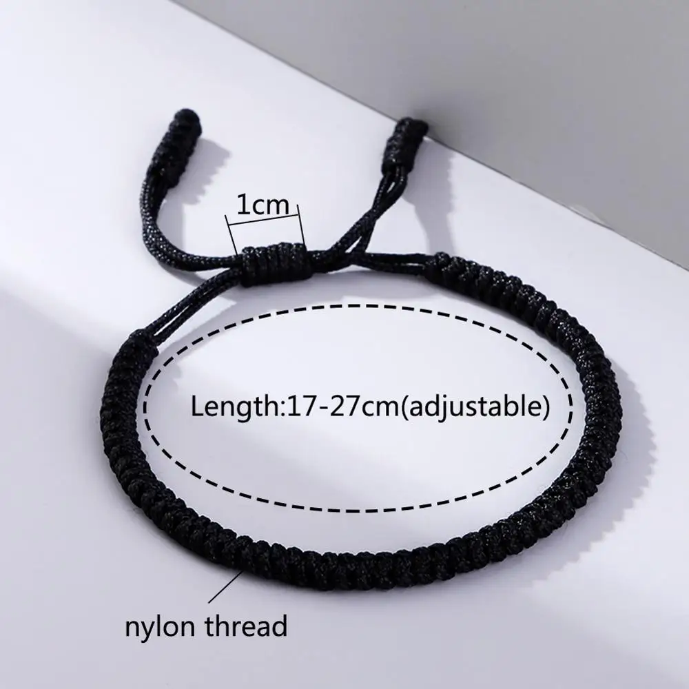 Braided Rope Bracelet Charm Bracelet Black Red White Woven Thread Rope Lucky Bracelet Women Men Charms Bracelets Jewelry For Lovers' Best Gift Friendship Bangles