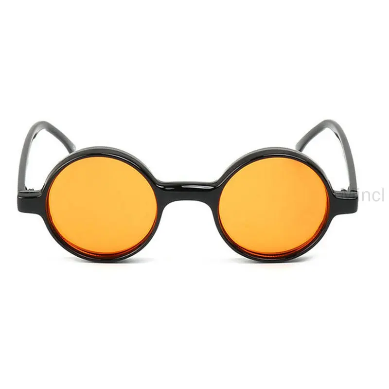 Orange Модные женские Круглые Солнцезащитные очки женские роскошные брендовые дизайнерские женские мужские маленькие солнцезащитные очки с градиентом в стиле панк для женщин FML - Цвет линз: Orange