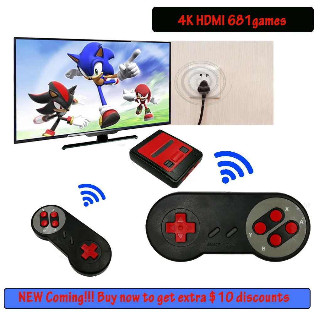 Беспроводной геймпад видео игровая консоль для SEGA 16 бит 4K HD HDMI выход ретро 681