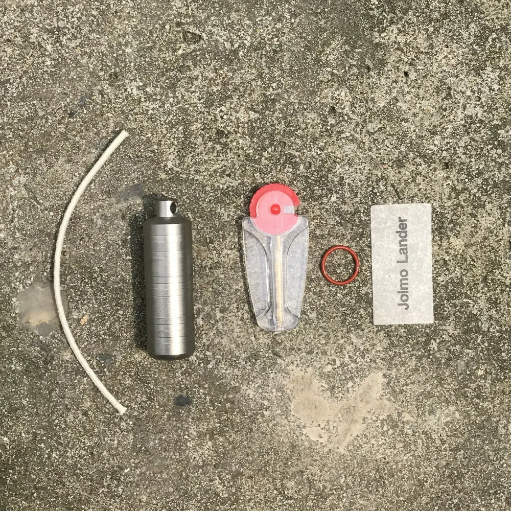 Jolmo Lander, титановая мини-капсула, зажигалка, брелок для масла, зажигалка для кемпинга, огонь, стартер, зажигалка для выживания, инструмент для повседневного использования
