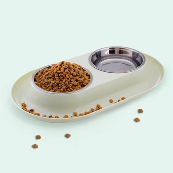 

Dog Double Bowl Travel Pet Dry Food Bowls for Cats Dog Bowls Outdoor Drinking Water Fountain Pet Dog Dish Feeder Goods