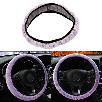 

LEEPEE Winter Warm Covers Car-styling 3 Colors Auto Interior Accessories Soft Plush Covers Car Steering Wheel Cover