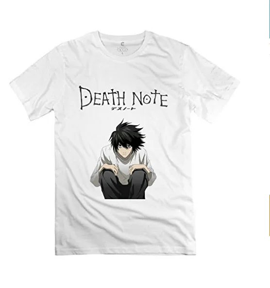 100% Cotton Print Mens Summer Men Death Note Logo Customized Causal Natural Tee Shirts Shirt |