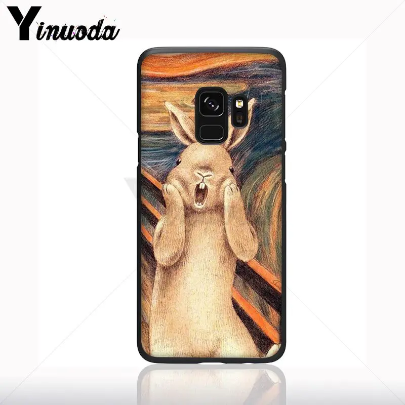 Scream Oleh Munch Kucing Hitam Lembut Shell Ponsel Case untuk Samsung Galaxy S10plus S9 Plus S8plus S10E A50 A70 A10 Case ponsel