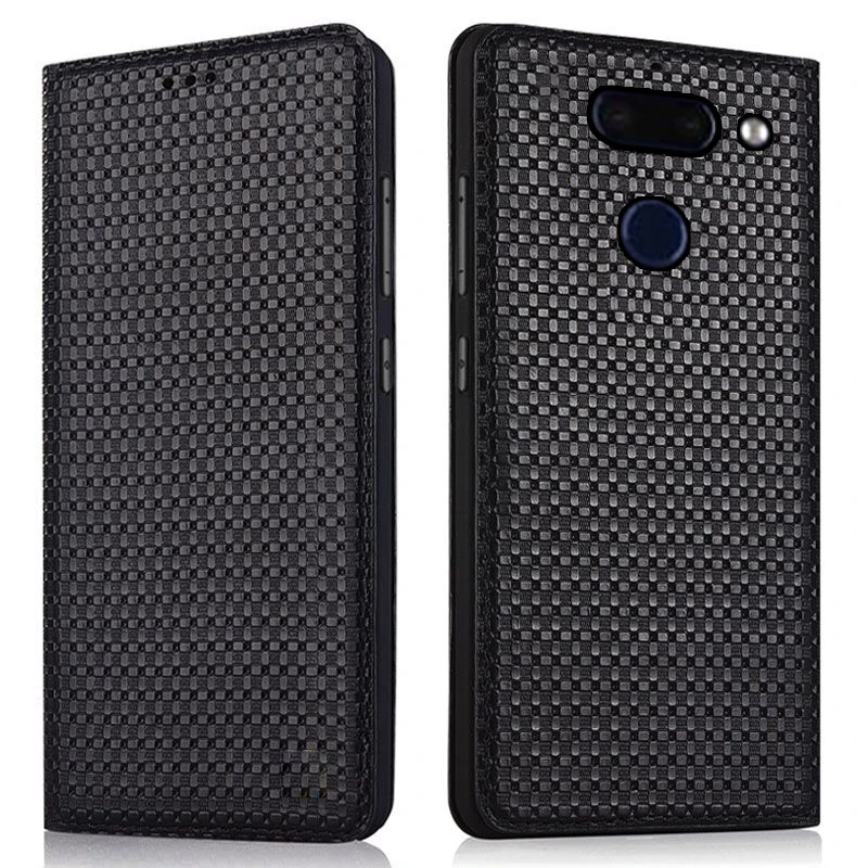 

Genuine leather magnetic mobile phone bag for LG G8 ThinQ/LG G8S ThinQ flip cover for LG G7 ThinQ phone case standing case capa