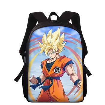 

ELVISWORDS Dragon Ball Z Super Saiyan Printed School Bags for Boys Anime Goku Men School Backpack Kids Schoolbag Mochila Escolar