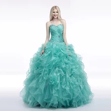 Синие бальные платья Милая органза Vestidos De 15 Anos Сладкие 16 Платья Бальные Выпускные платья с бисером бандажные сзади