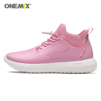 

ONEMIX Winter Women Sport Sneakers Outdoor Zapatillas hombre Man Shoes Couple Walking Shoes Soft Microfiber Leather Sport Shoe