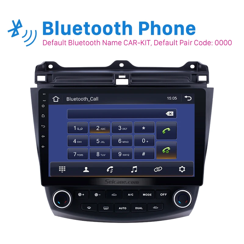 Автомобильный GPS навигатор Seicane 10 1 дюйма ОЗУ 2 Гб для Honda Accord 7 2003 2007 Android 9 0 радио