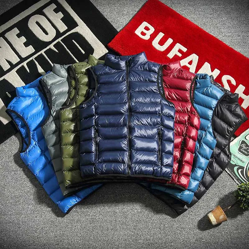 2019Autumn Winter Couple Models Light Down Jacket Large Size Cotton Vest Down Cotton Vest Men Women Slim Fashion Vest