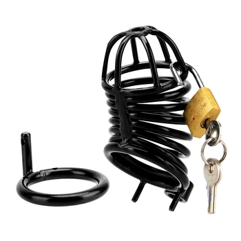 OLO Restraint Ring Adult Games Belt Bird Metal Cage Penis Ring Male Chastity Device Cock Lock Stainless Steel Sex Toy For Men 3