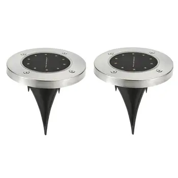 

10 LED Waterproof Solar Buried Lamps Home Outdoor Decor Underground Lights
