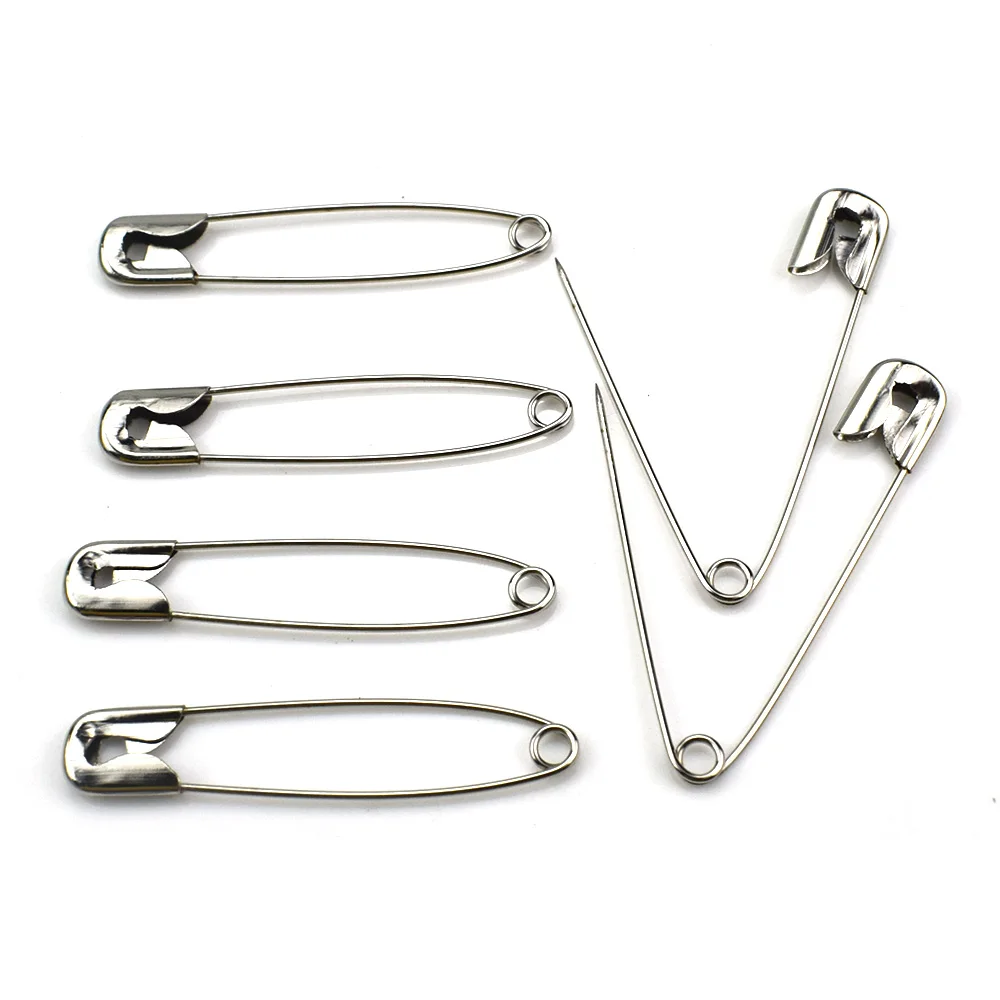 1000PCS Silver Safety Pins DIY Sewing Tools Accessory Metal Needles Large  Safety Pin Small Brooch Apparel Accessories