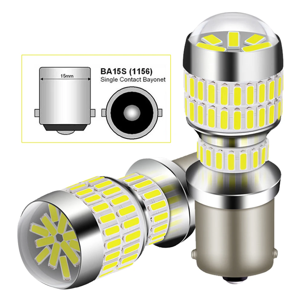 2x1156 BA15S P21W R5W T20 Led W21/8 Вт 7443 7440 обратный Singal светильник 3156 3157 автомобильные